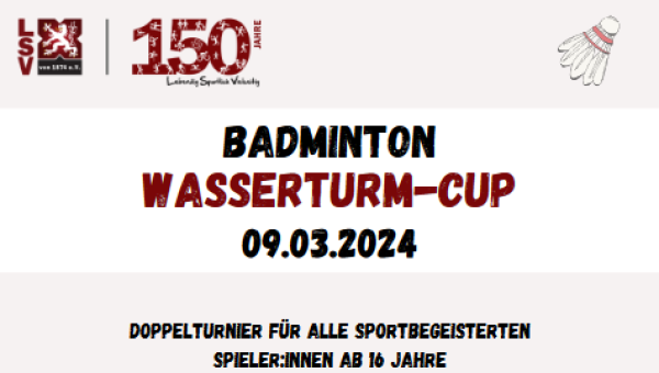 Badminton Wasserturm-Cup am 09.03.2024